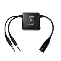 Pilot Communications Low to High Impedance Converter U-174 Helicopter to Dual GA Plugs