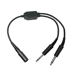 Pilot Communications 6 Pin Lemo to Dual GA Adapter