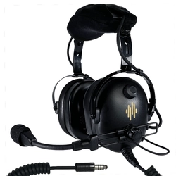 Pilot Communications PA11-60H Helicopter Headset - Coiled Cord U-174 Helicopter Plug