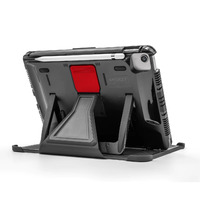 PIVOT A22A Case for iPad 10th Gen - Black Body w/ Red Clip