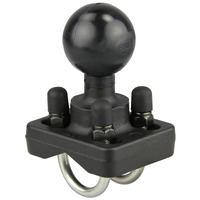 RAM® C Size Double U-Bolt Ball Base for 0.75" - 1" Rails with 1.5" Ball