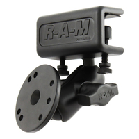 RAM® Glare Shield Clamp Double Ball Mount with Round Plate