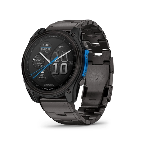 Garmin D2 Mach 2 Aviator Smartwatch, 51mm Carbon Grey Titanium with Titanium Band