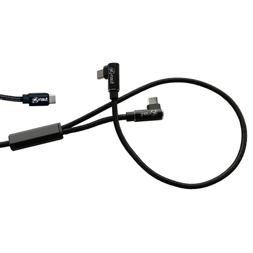 X-Naut 2 in 1 Pilot Series USB-C to USB-C/Micro USB Split Cable