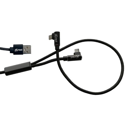 X-Naut 2 in 1 Pilot Series USB-A to USB-C/Micro USB Split Cable