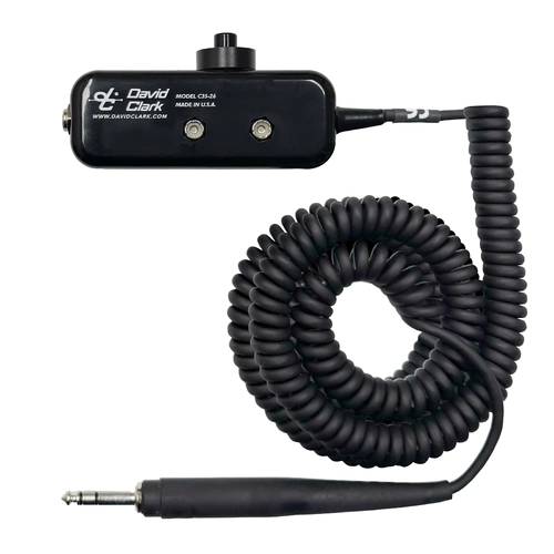 David Clark C35-26 Ground Support Belt Station - 26ft Coil Cord