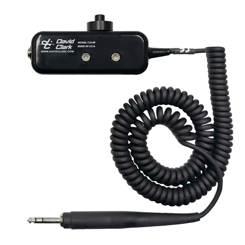 David Clark C35-08 Ground Support Belt Station - 8ft Coil Cord