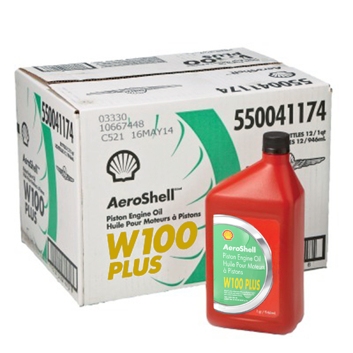 Aeroshell W100 Plus Piston Engine Oil (12 Pack)