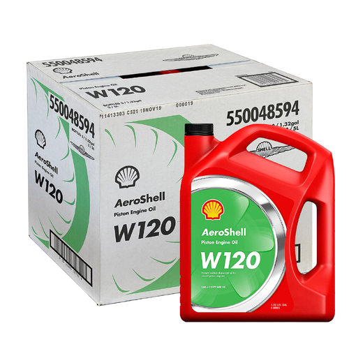 Aeroshell W120 Piston Engine Oil 5 Litres (3 Pack)