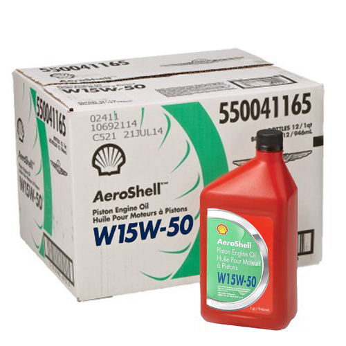Aeroshell W15W50 Multigrade Piston Engine Oil (12 Pack)