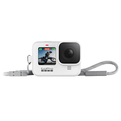 GoPro Sleeve + Lanyard - White - HERO 9/10/11/12/13 Black