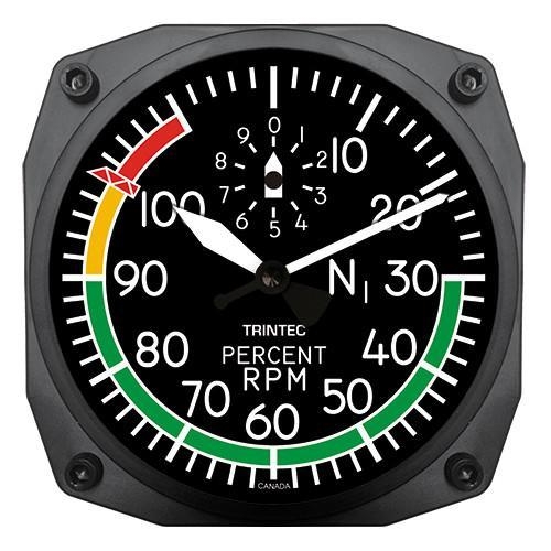 Trintec 6" Modern Percent RPM Instrument Style Clock