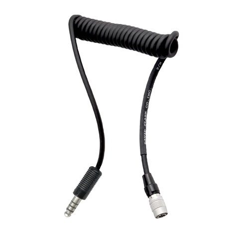 David Clark Cord Assembly, Coil Cord Single U-174 Helicopter Plug for H10-13XL ENC Headsets