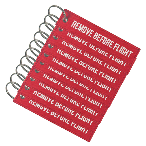 Remove Before Flight Key Chain 10 Pack