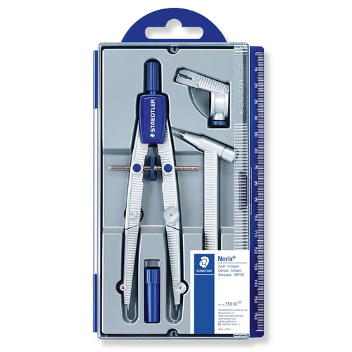 Staedtler Noris® Compass/Divider Set with Centre Wheel and Extension Bar