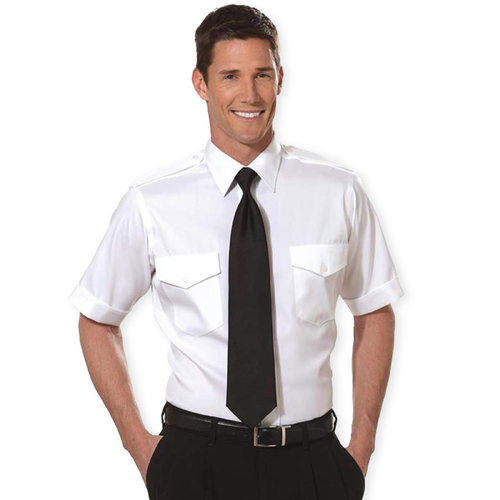 Mens Aviator Shirt - Short Sleeve - Size 14