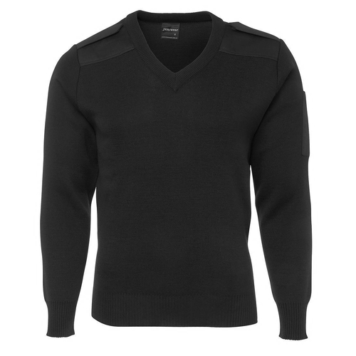 JB's Black Epaulette Jumper - Medium