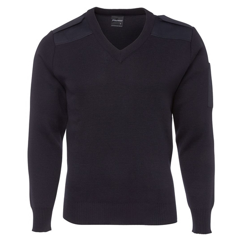 JB's Navy Epaulette Jumper - Medium