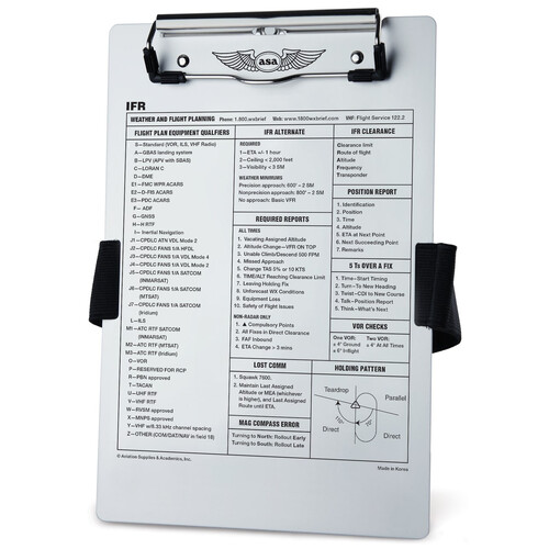 ASA IFR Clipboard with Strap