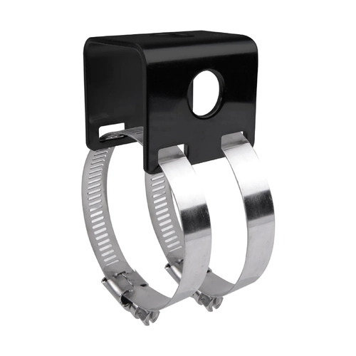 Bull Bar Antenna Bracket Black with Dual Hose Clamps