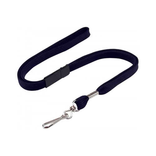 Navy Lanyard with Breakaway and Swivel Clip