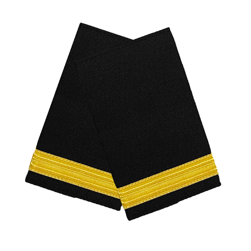 1 Bar Gold on Black Epaulettes 95mm