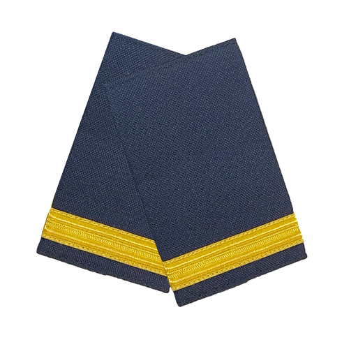 1 Bar Gold on Navy Epaulettes 95mm