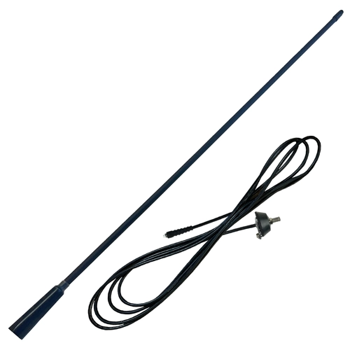 Mobile Airband VHF Fibreglass Whip Antenna Kit 1 - Hole Mount Base, 5 Meters with FME + BNC + PL259U Connectors
