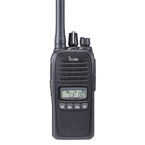 Icom IC-41PRO Waterproof Handheld UHF CB Radio - Black