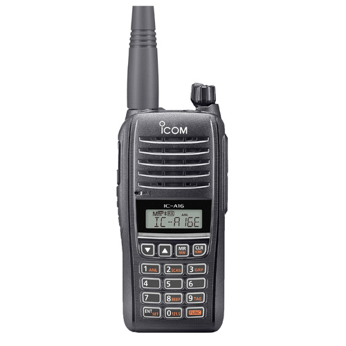 Icom IC-A16E Airband VHF Handheld Transceiver (Non Bluetooth Version) 6 Watt (PEP)