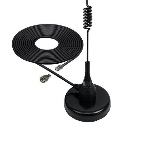 Mobile CB UHF Stainless Steel Whip Antenna Kit w/Magnetic Base
