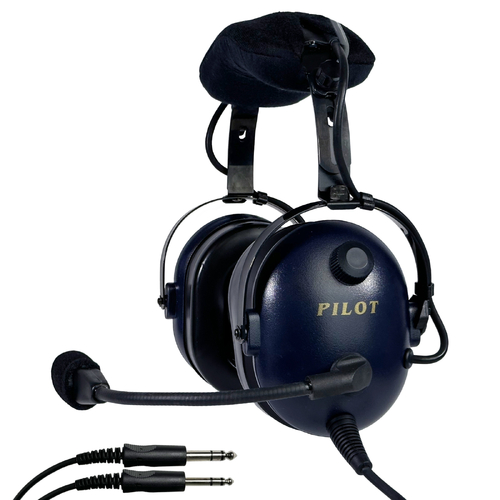 Pilot Communications PA18 50 ANR Aviation Headset Dual GA Plugs