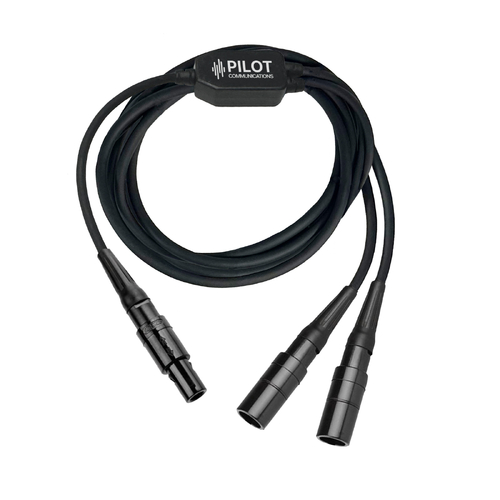 Pilot Communications Dual 6-Pin Lemo Splitter Cable - 5 Meter Length