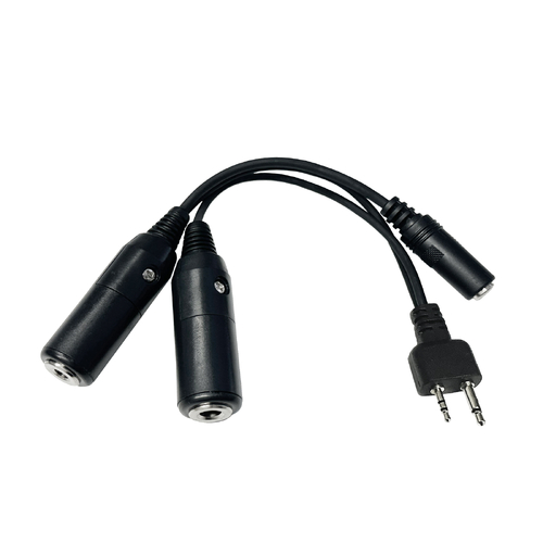 Pilot Communications Dual GA Headset Adapter for Icom IC-A2/A4/A20/A21 Radios