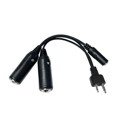 Pilot Communications Dual GA Headset Adapter for Icom A24/A6/A15 Radios / OPC-499