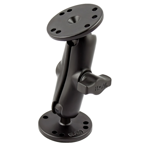 RAM® Double Ball Drill-Down Mount with Two Round Plates