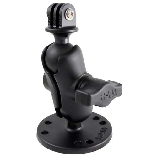 RAM® Drill-Down Mount with Short Arm & Universal Action Camera Adapter