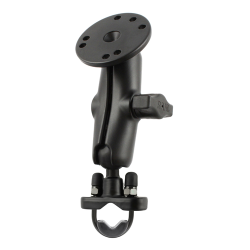 RAM® Handlebar U-Bolt Double Ball Mount with Round Plate