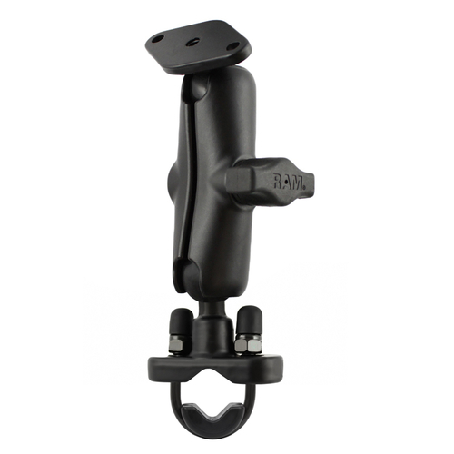 RAM® Handlebar U-Bolt Double Ball Mount with Diamond Plate