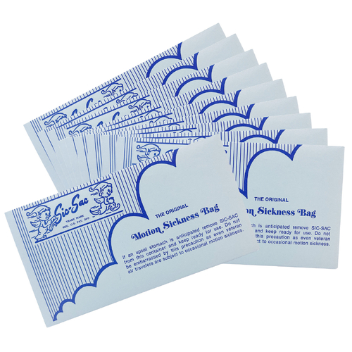 SicSac Motion Sickness Bags (10 Pack)
